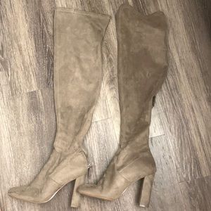 Steve Madden Taupe Over the Knee boots.